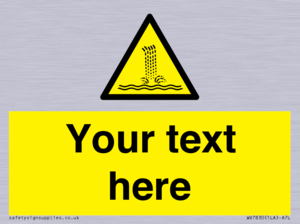 Custom warning artificial waterfall